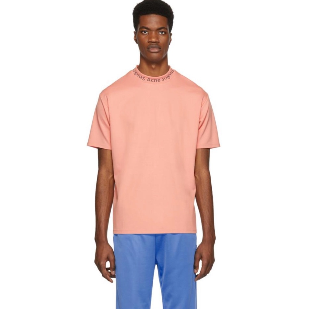 Acne Studios Pink Logo T shirt.